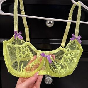 Agent Provocateur Neon Yellow Brittnie Bra 32E